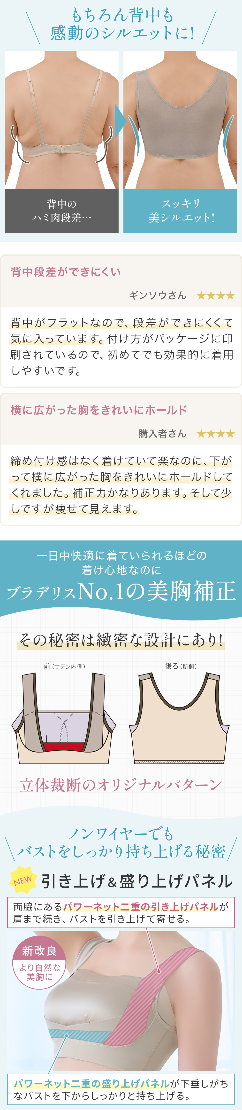 一日中快適な着け心地なのにブラデリスNo.1の美胸補正