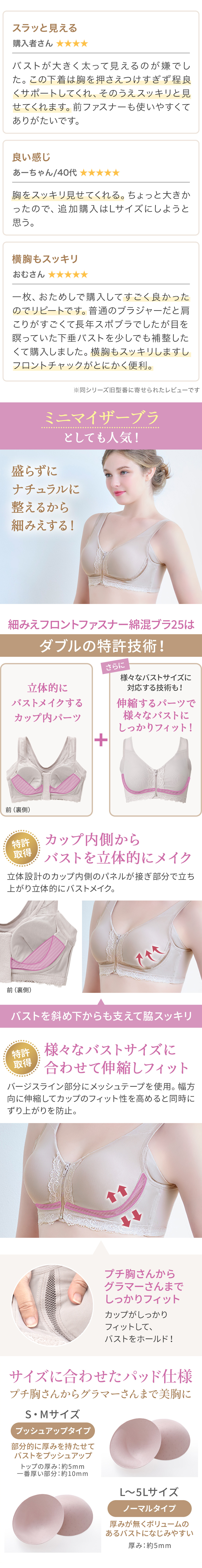 お客様の声。盛らずにナチュラルに整えるから細見えする！