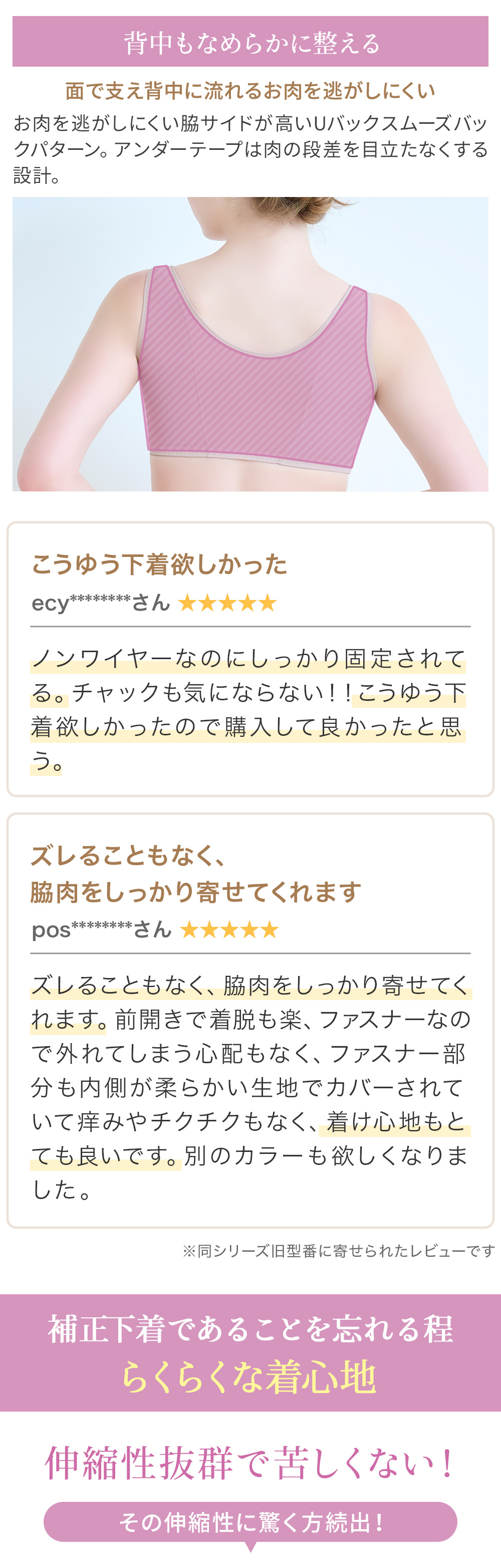 商品詳細。お客様の声