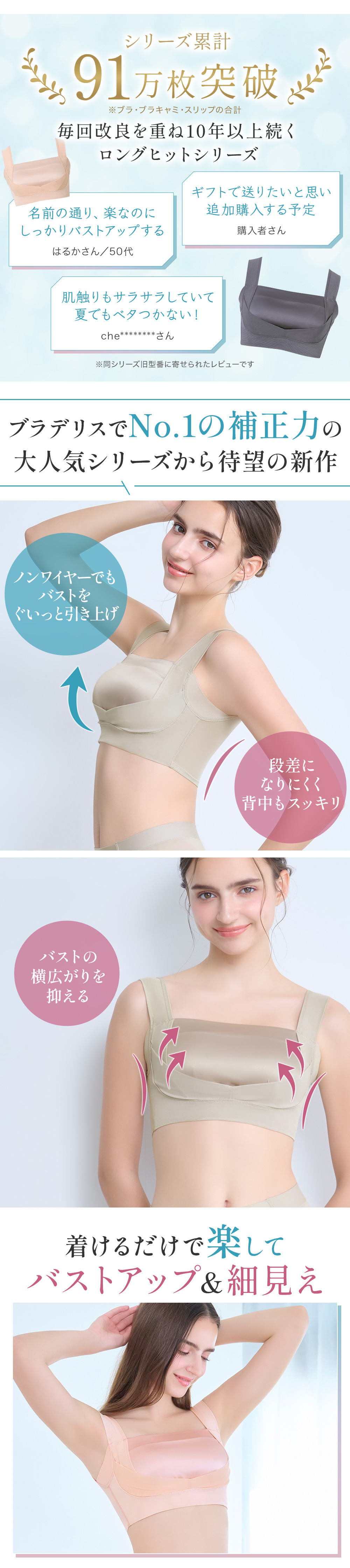 シリーズ累計91万枚突破！ブラデリスでNo.1の補正力！