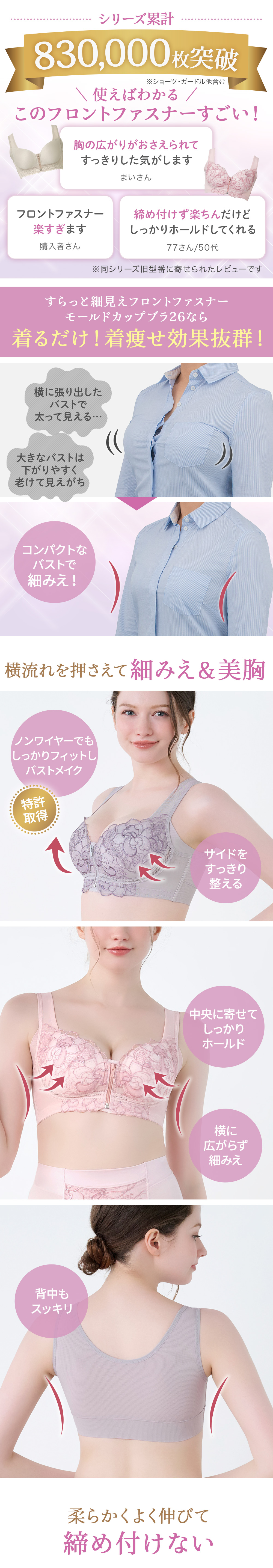 シリーズ累計83万枚突破！着るだけで着痩せ効果抜群
