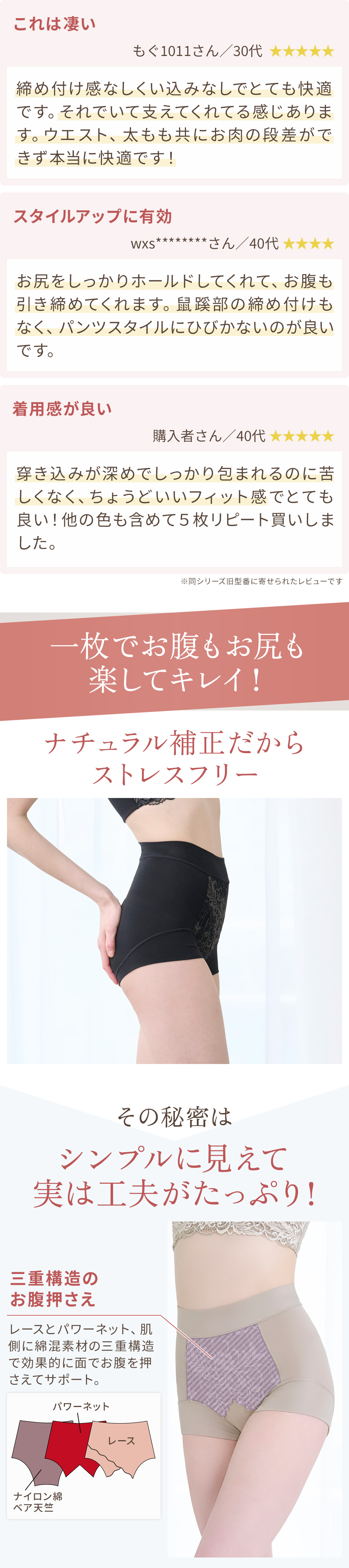 お客様の声。ナチュラル補正だからストレスフリー