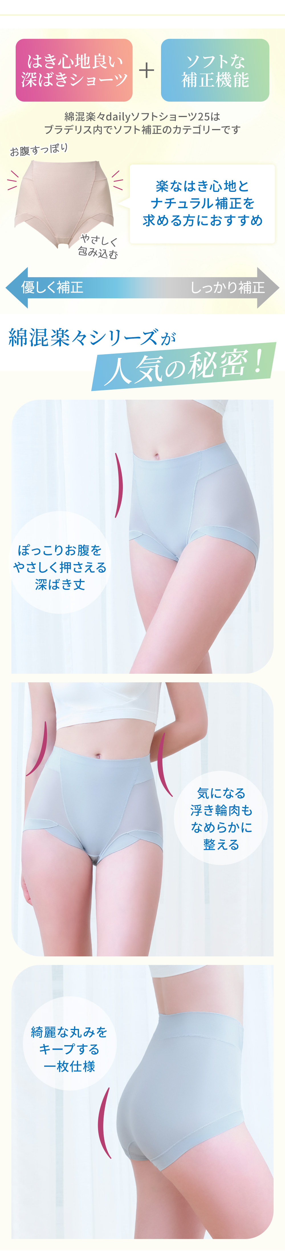 ブラデリスの綿混楽々シリーズが人気の秘密！