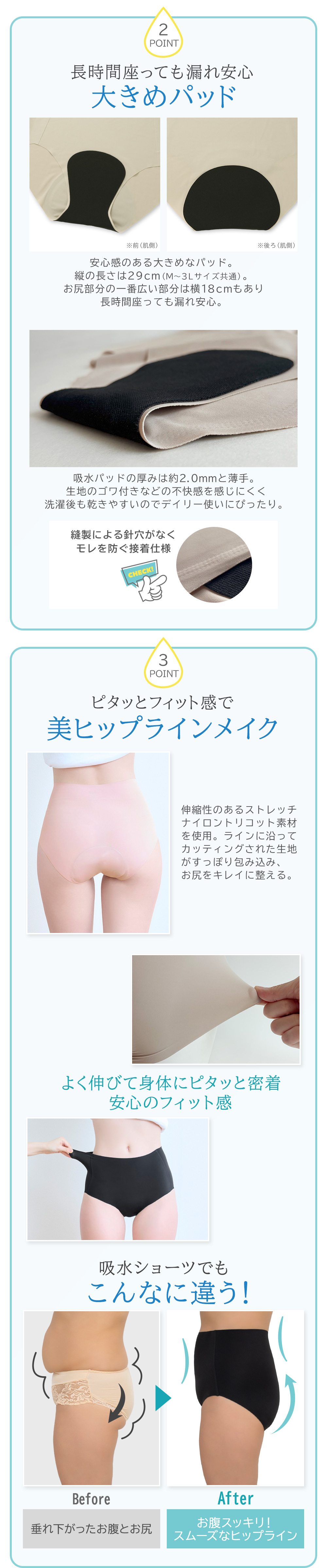 漏れにくいポイント2。漏れにくいポイント3