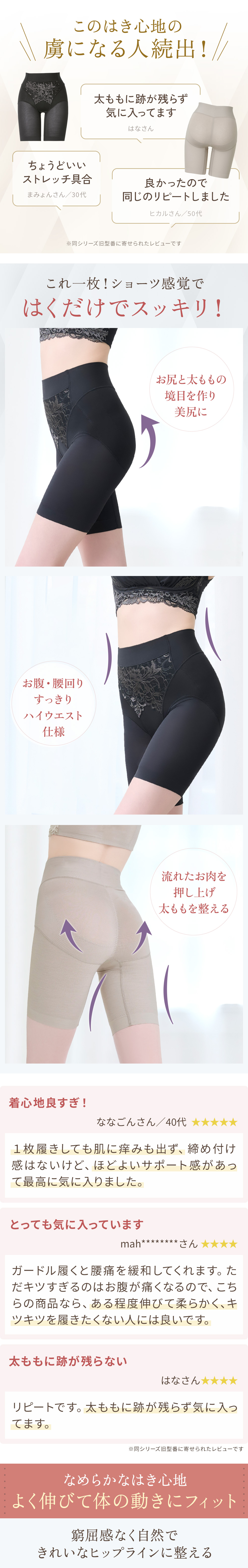 これ一枚！ショーツ感覚ではくだけですっきり！