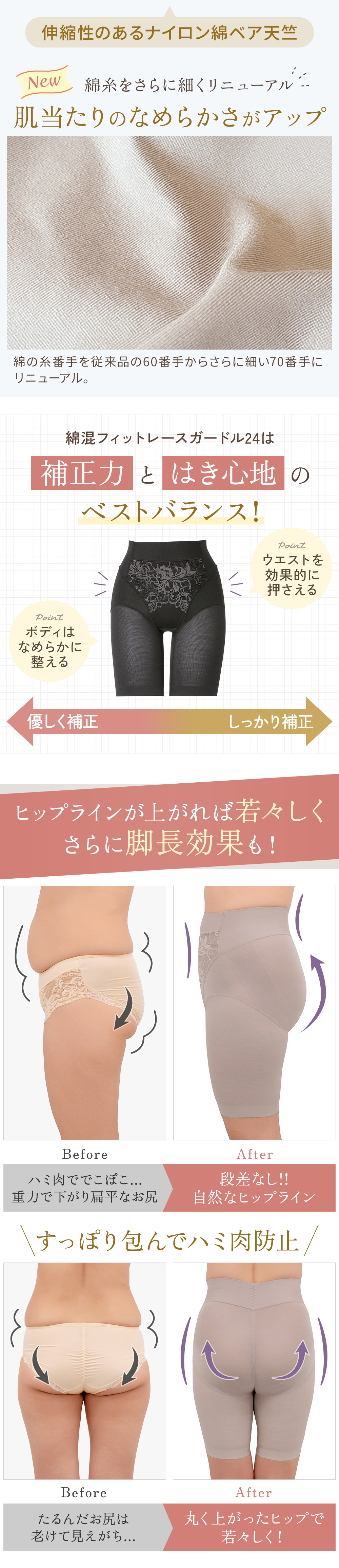 ヒップラインが上がれば若々しくさらに脚長効果も！ビフォーアフター