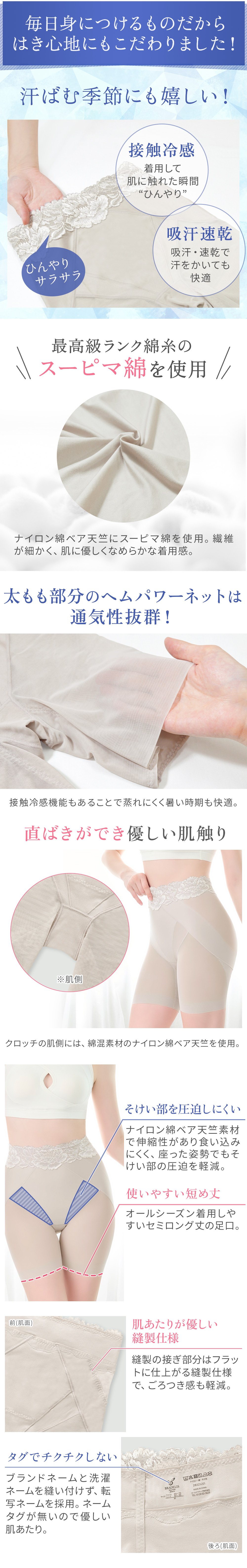 毎日身につけるものだからはき心地にこだわりました