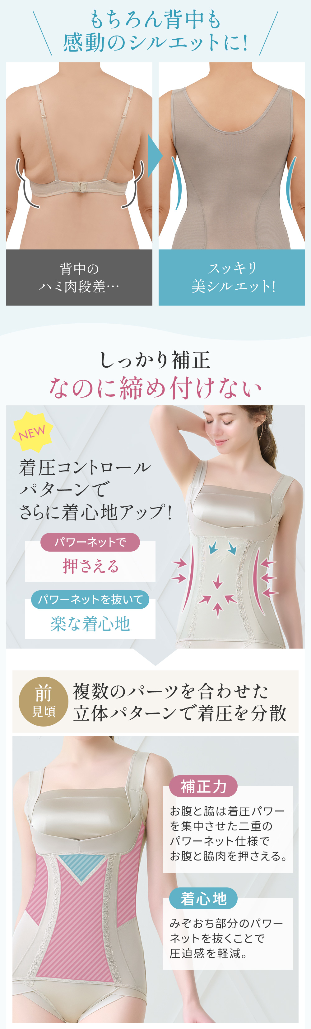 しっかり補正なのに締め付けない