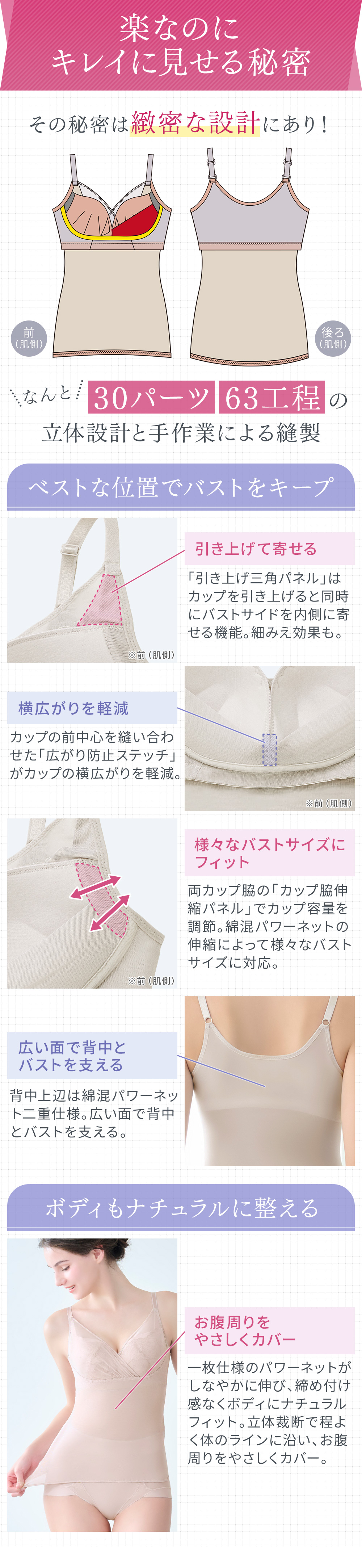 楽なのにキレイに見せる秘密。商品詳細