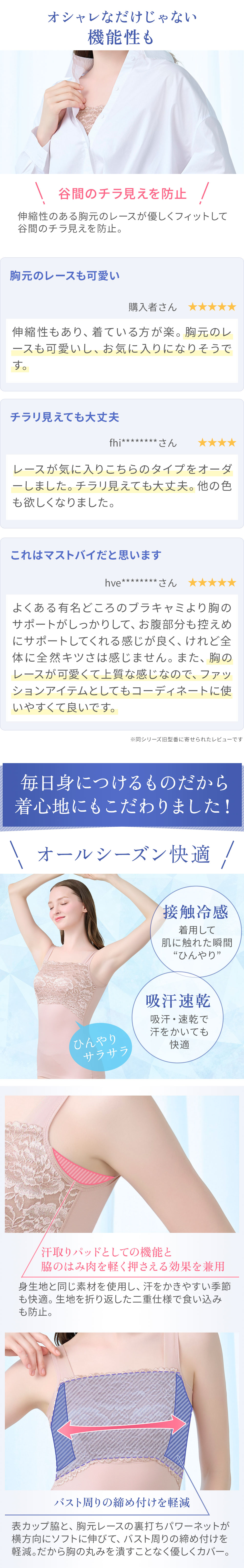 お客様の声。毎日身につけるものだからはき心地にこだわりました