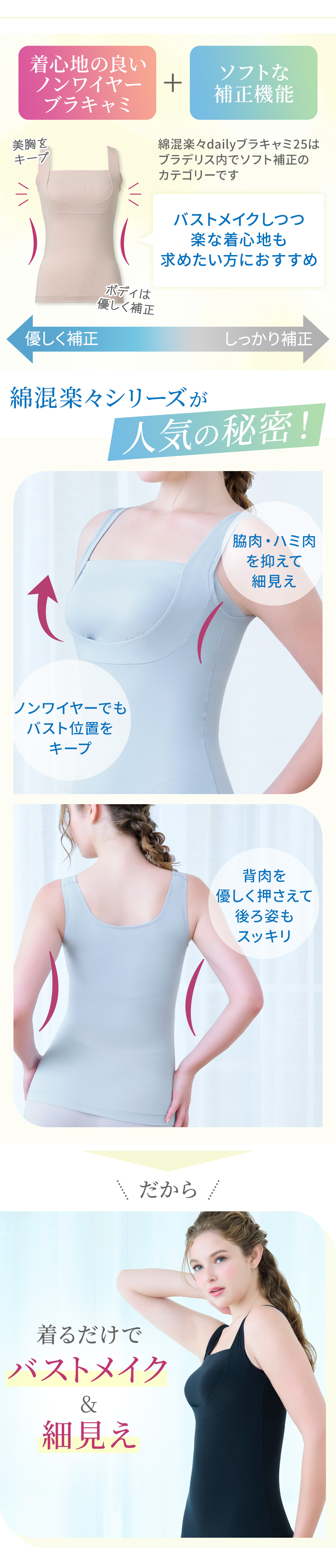 ブラデリスの綿混楽々シリーズが人気の秘密！