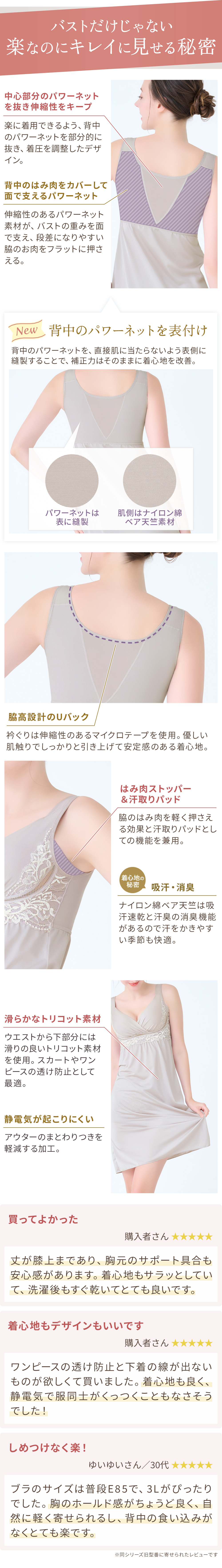 楽なのにキレイに見せる秘密。お客様の声