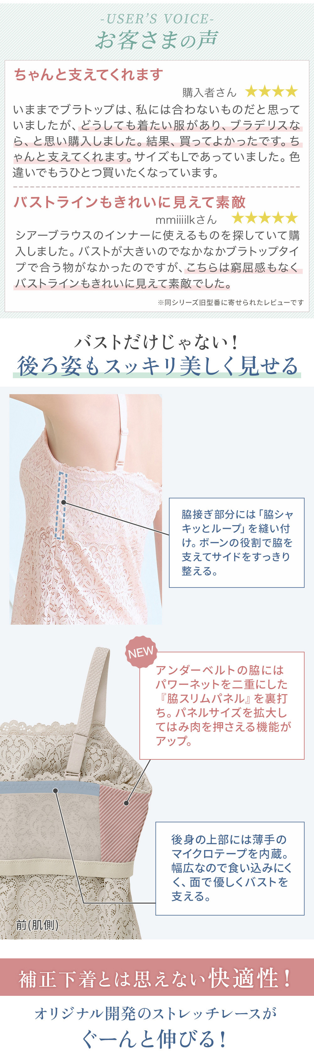 お客様の声。商品詳細