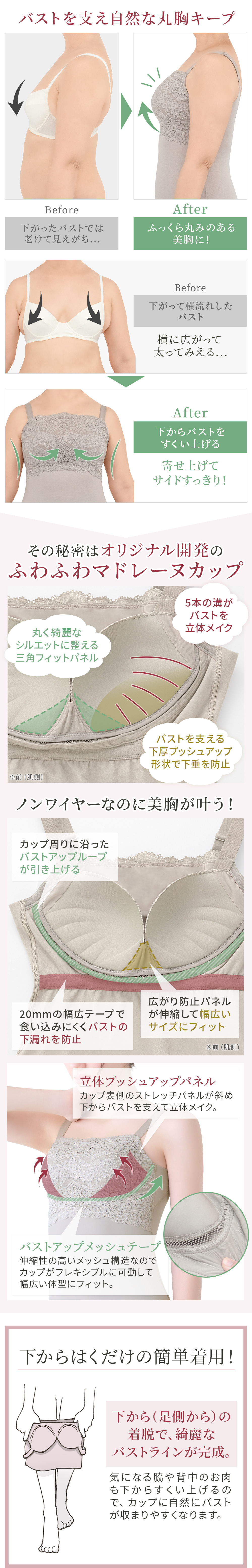 ビフォーアフター。オリジナル開発のマドレーヌカップ