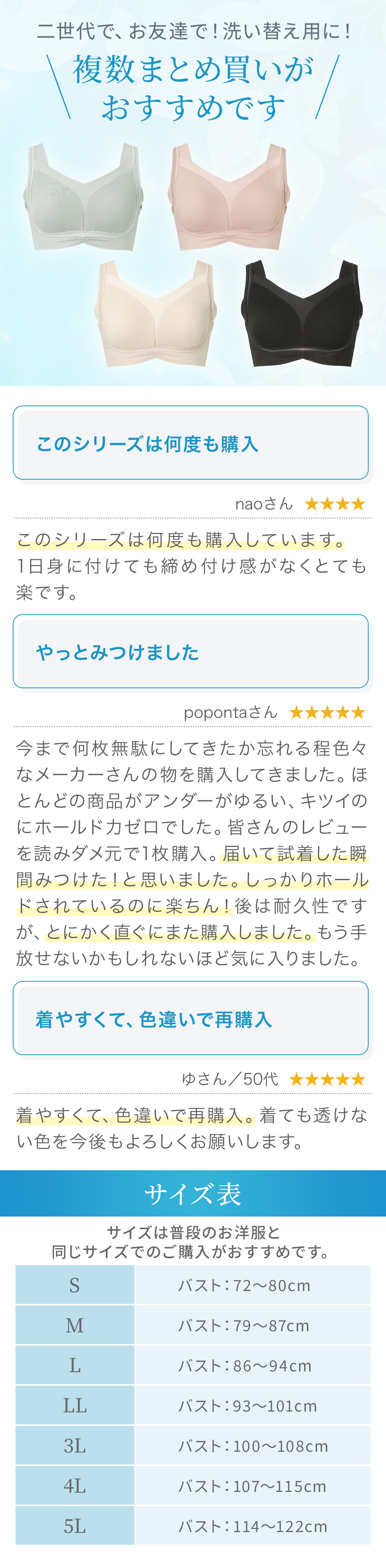 洗い替え用に複数枚のご購入もおすすめ。お客様の声。サイズ表