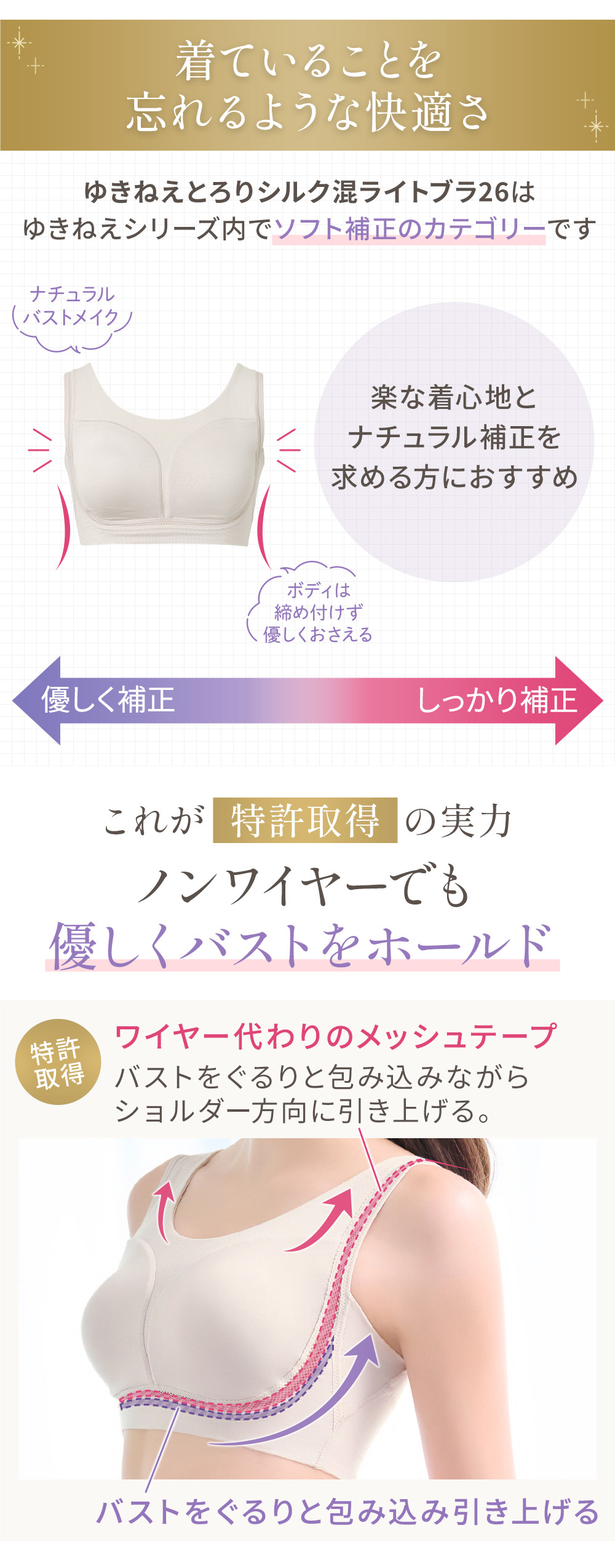 着ていることを忘れるような快適さ