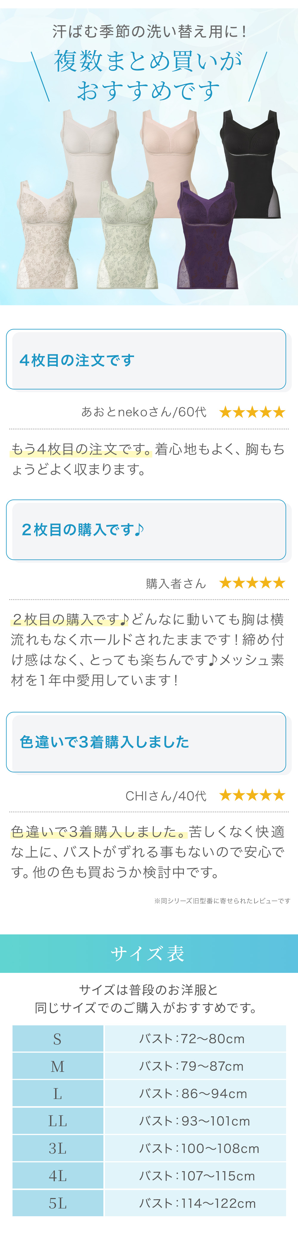 洗い替え用に複数枚のご購入もおすすめ。お客様の声。サイズ表