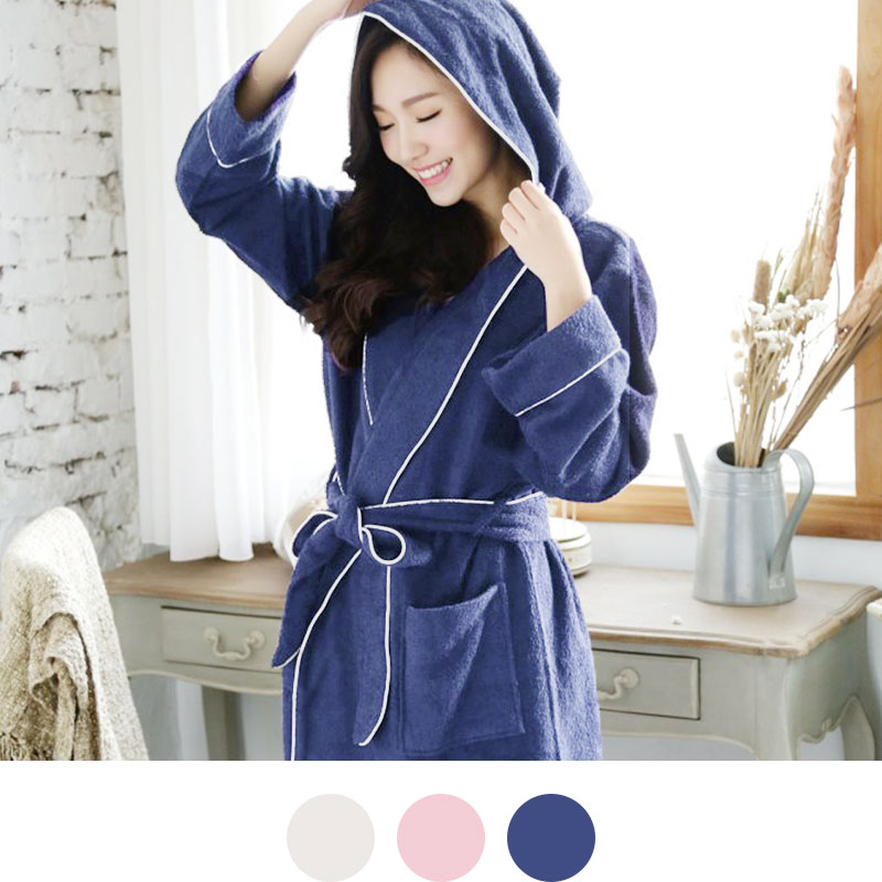 ブルーミングフローラ フード付バスローブ
