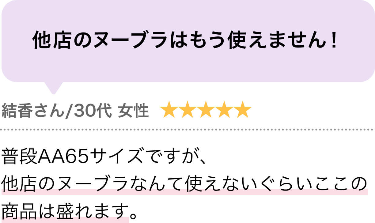 他店のヌーブラはもう使えません！