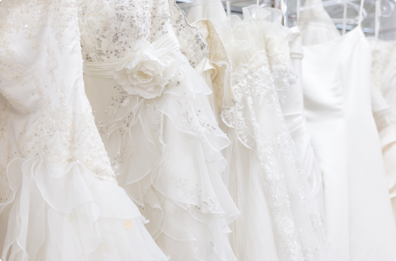 ドレスの生地に合わせる