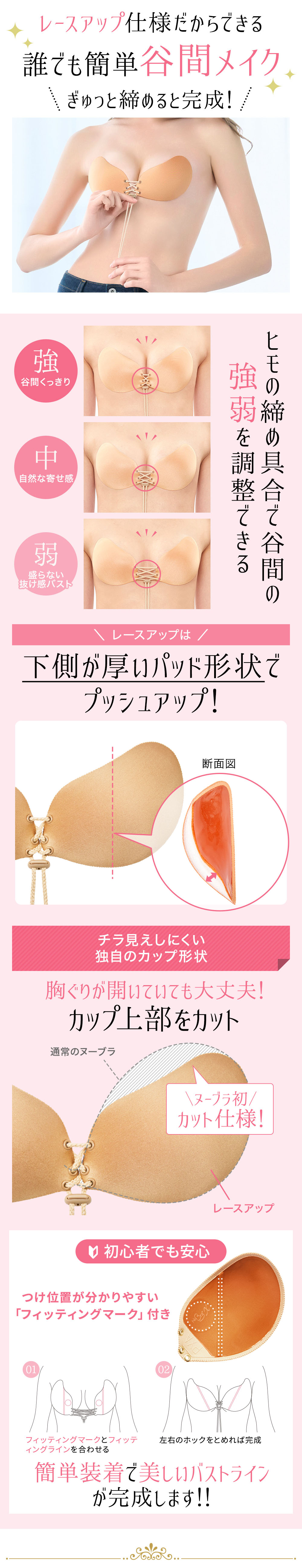 レースアップの特徴