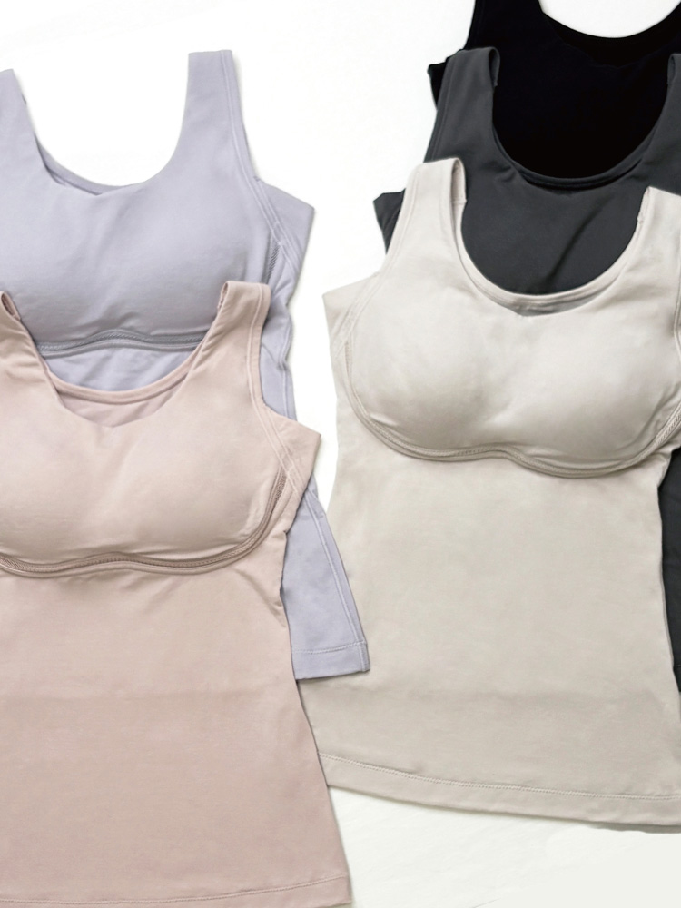 ゆきねえ365綿混モアらく快適フルカップブラキャミ25