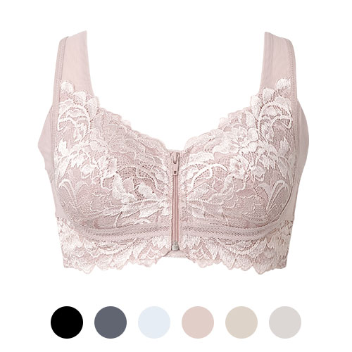 細みえフロントファスナー綿混ブラ25