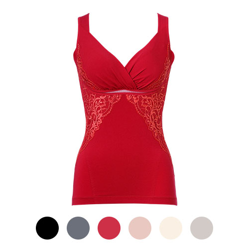 綿混キャッチャーカップレースブラキャミ25