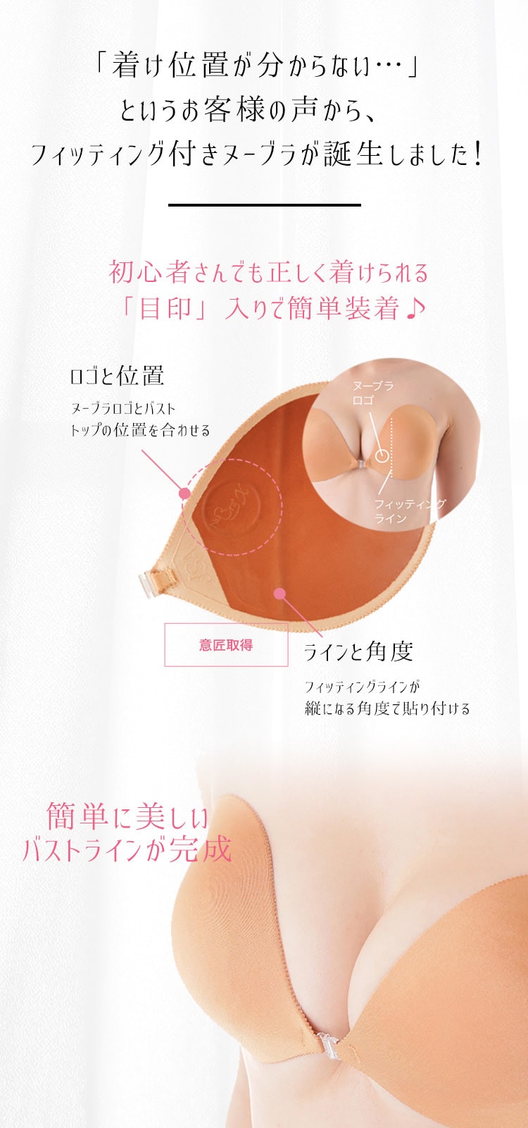 フィッティング付きヌーブラが誕生しました!