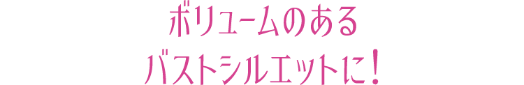 ボリュームのあるバストシルエットに！