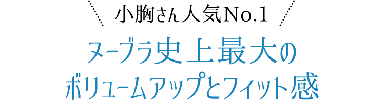 小胸さん人気No.1！ヌーブラ史上最大のボリュームアップとフィット感