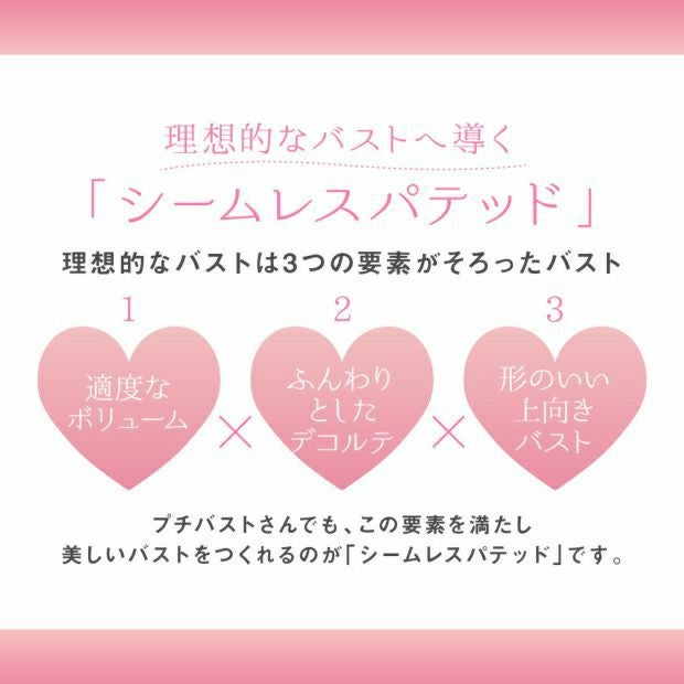 ヌーブラ・シームレス パテッド　理想的な3つの要素が揃ったバストを満たす