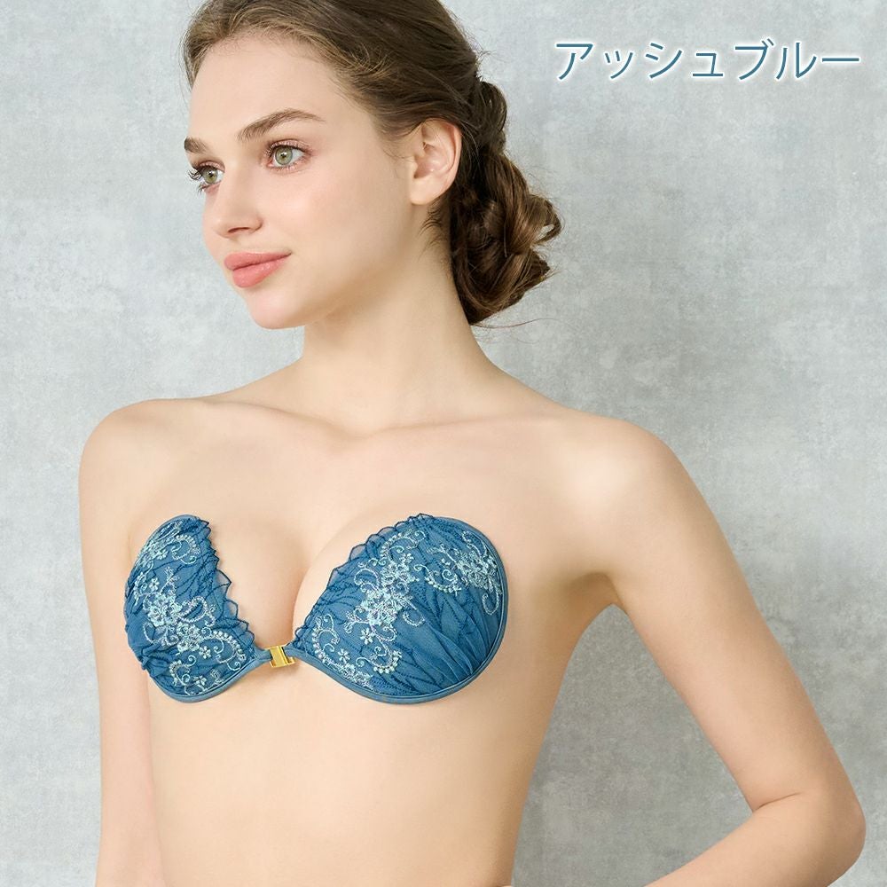 モデル着用　アッシュブルー