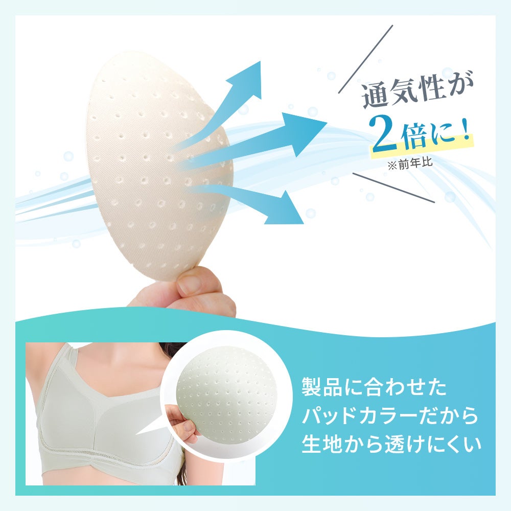 製品に合わせたパッドカラーだから透けにくい