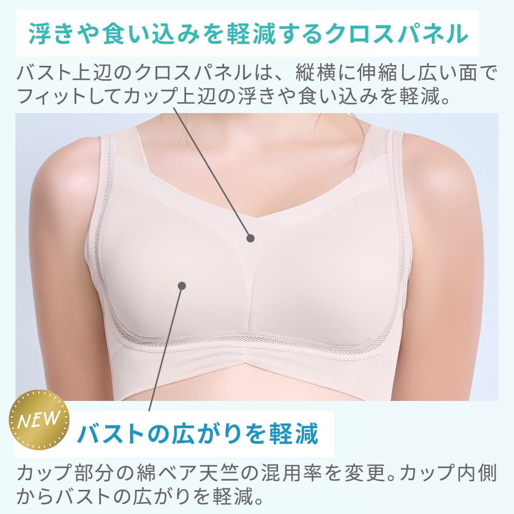 バストの広がりを軽減