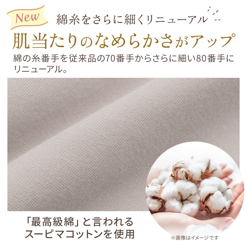 肌当たりのなめらかさがアップ