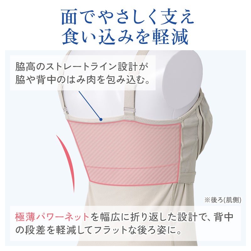 面でやさしく支え食い込みを軽減